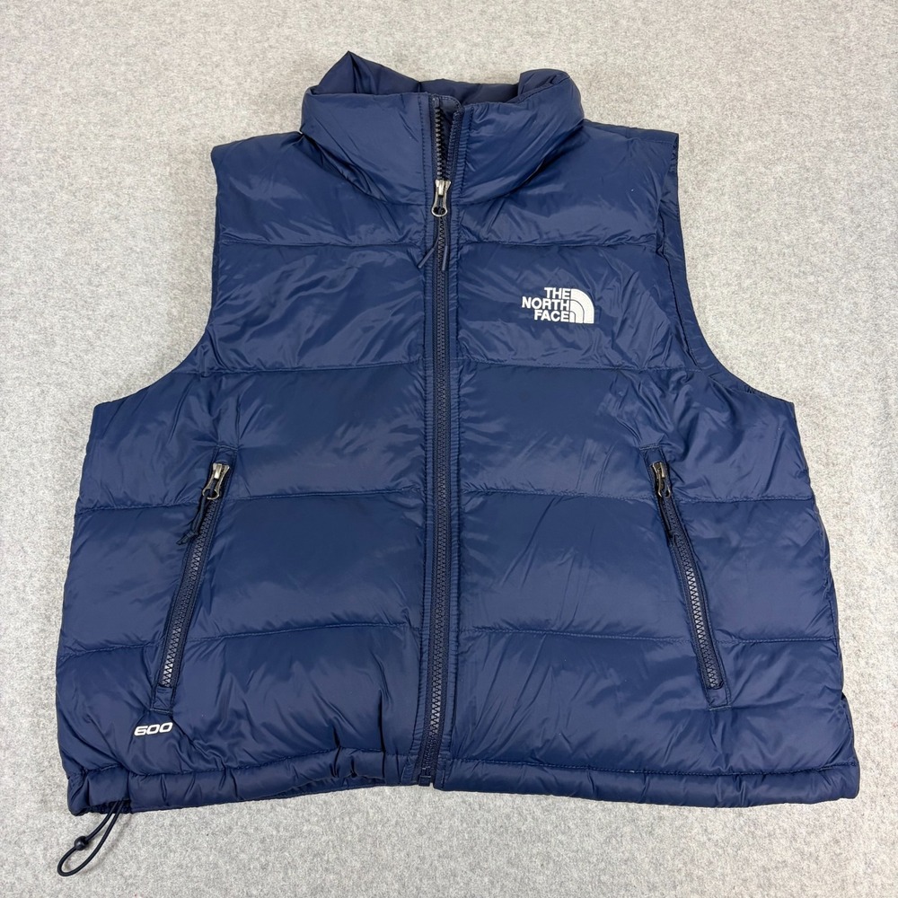 The North Face Puffer Vest Womens Medium Blue 600 Gorpcore Outdoors